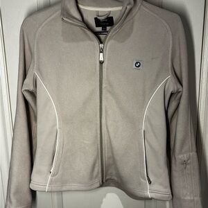BMW Lifestyle Fleece Jacket Women’s Small Gray Full Zip Outdoor